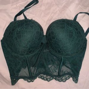Victoria’s Secret green corset bra top